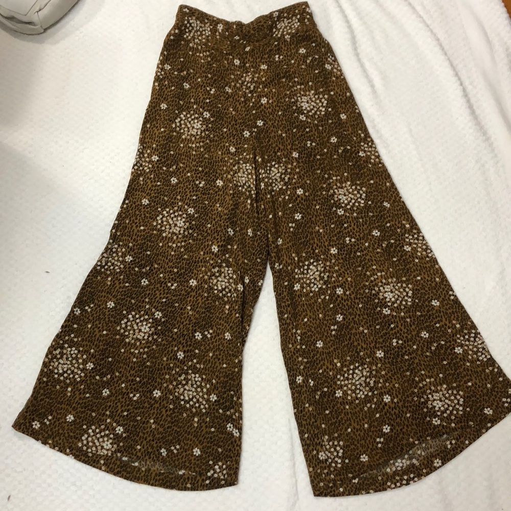 Free People Wide Leg Cheetah/Floral Pants
